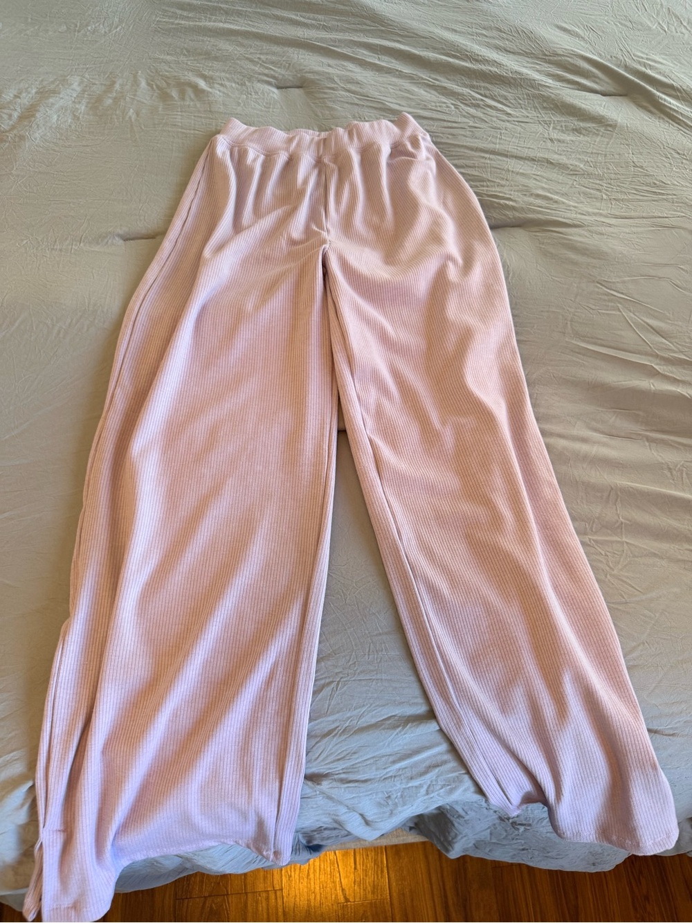 Tiger Friday Soft Ribbed Wide-Leg Pants - lavender